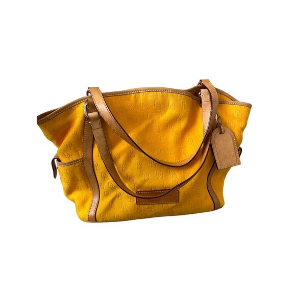 DOONEY & BOURKE Marigold Yellow Logo Double Handle Tote Bag - Picture 4 of 13